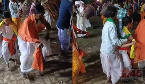 राजगंज बगदाहा शिव मंदिर में चड़क पूजा का आयोजन, भक्तों ने की आस्था की